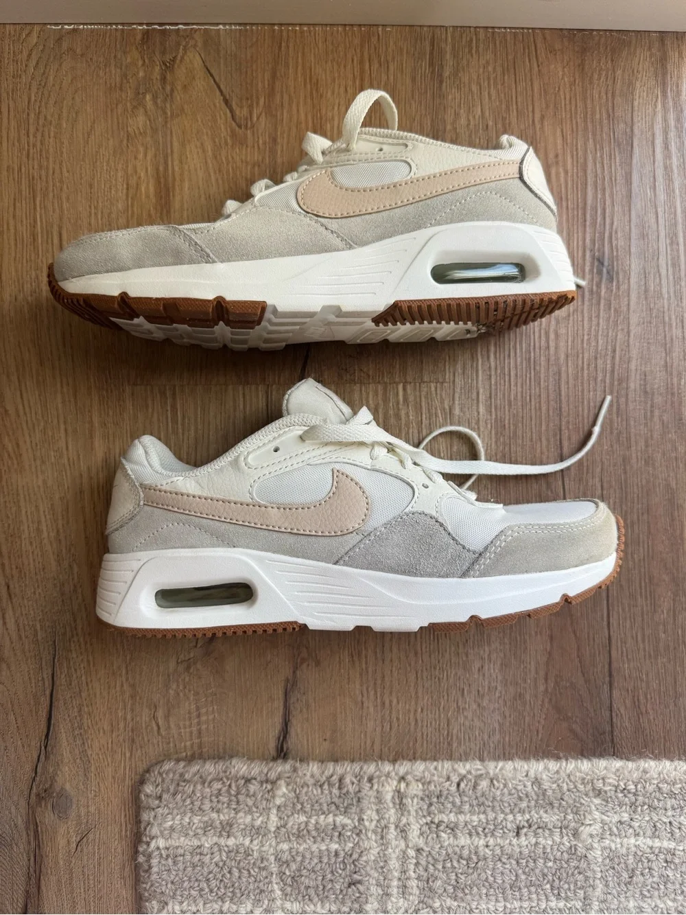 Nike Women’s Air Max Sneakers in White and Gum - Picture 6 of 9